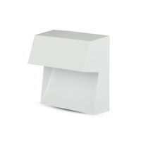 Oprawa ścienna elewacyjna 3W LED V-TAC biała kwadrat 230V IP65 VT-1172-W-N 3000K 300lm | 3800157688871 LED EUROPE
