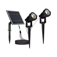 Oprawa gruntowa ogrodowa wbijana LED V-TAC solarna zestaw 2x1.2W IP65 VT-11031 3000K 90lm 3 lata gwa | 3800157697316 LED EUROPE