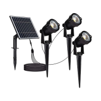 Oprawa gruntowa ogrodowa wbijana LED V-TAC solarna zestaw 3x1.2W IP65 VT-11032 3000K 50lm 3 lata gwa | 3800157697323 LED EUROPE