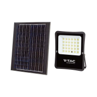 Naświetlacz LED solarny V-TAC 20W pilot auto timer IP65 VT-55300 6400K 2400lm | 3800157698245 LED EUROPE