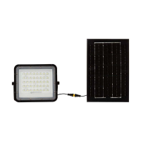Naświetlacz LED solarny V-TAC 6W pilot auto timer IP65 czarny VT-40W 6400K 400lm | 3800170200470 LED EUROPE