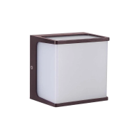 Oprawa ścienna ogrodowa V-TAC 8W LED IP65 120x120 brązowa VT-708 3000K 750lm | 3800170206588 LED EUROPE