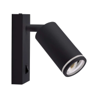Kinkiet ścienny V-TAC GU10 aluminium czarny z włącznikiem VT-429 3 lata gwarancji | 3800170206700 LED EUROPE