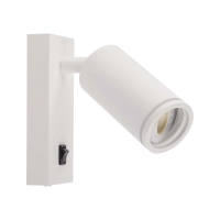 Kinkiet ścienny V-TAC GU10 aluminium biały z włącznikiem VT-429 3 lata gwarancji | 3800170206717 LED EUROPE