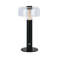 Lampka stołowa nocna V-TAC 1W LED 30cm ładowanie USB ściemnianie czarna VT-1049 3000K 100lm | 3800170202191 LED EUROPE