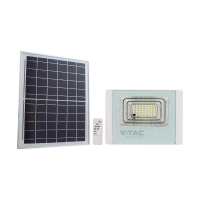 Naświetlacz LED solarny V-TAC 20W biały IP65 pilot timer VT-60W 6400K 1650lm | 3800170207837 LED EUROPE