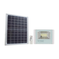Naświetlacz LED solarny V-TAC 50W biały IP65 pilot timer VT-300W 4000K 4200lm | 3800170207882 LED EUROPE