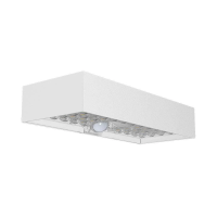 Kinkiet ogrodowy ścienny solarny V-TAC 6W czujnik ruchu biały VT-406 4000K 900lm | 3800170206878 LED EUROPE