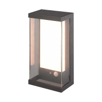 Kinkiet ogrodowy ścienny solarny V-TAC 1W LED czujnik ruchu IP54 szary antracyt VT-1193 3000K 95lm | 3800170209763 LED EUROPE