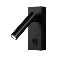 Oprawa LED V-TAC 2W kinkiet hotel łóżko włącznik czarny VT-402 4000K 150lm | 3800170206632 LED EUROPE