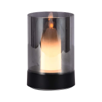 Lampka nocna światło świecy V-TAC 3W LED ładowanie USB ściemnianie czarna VT-7564 3000K 110lm | 3800170209107 LED EUROPE