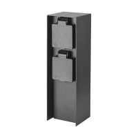 Słupek ogrodowy V-TAC 2 gniazda 2x16A 23cm 3600W IP44 grafit VT-1196 3 lata gwarancji | 3800170219229 LED EUROPE