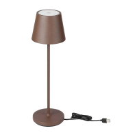 Lampka stołowa nocna V-TAC 1.5W LED 275cm ładowanie ściemnianie IP54 brąz corten VT-7997 3000K 150lm | 3800170219816 LED EUROPE