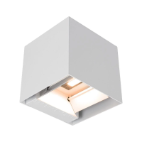 Oprawa ścienna solarna V-TAC 9W LED COB biała kostka 15x15cm IP65 czujnik ruchu VT-409CCT 3000K-4000 | 3800170252172 LED EUROPE