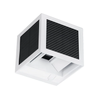 Oprawa ścienna solarna/USB V-TAC 9W LED COB biała kostka 10x10cm IP65 czujnik ruchu VT-408CCT 3000K- | 3800170259683 LED EUROPE