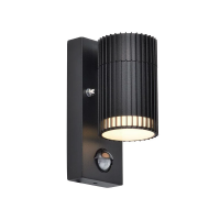 Kinkiet ogrodowy V-TAC GU10 czujnik aluminium w dół IP44 czarny VT-10174PIR 3 lata gwarancji | 3800170259799 LED EUROPE