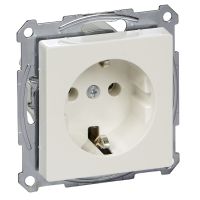 Gniazdo wtykowe Schuko, zaciski bezśrubowe, biel polarna, połysk, system M | MTN2301-0319 Schneider Electric