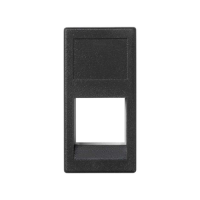 Płytka K45/2, 1x RJ bez osłon, 22,5x45mm, ORTRONICS, czarny, Simon Connect | K281/14 Kontakt Simon