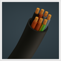 Przewód w izolacji gumowej H07RN-F (OnPD) 7x2,5 żo 450/750V BĘBEN | WCM3407F005DA0J-B Eltrim