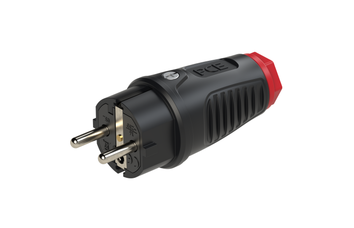 Wtyczka gumowa 10/16A 2P+Z Uni-Schuko, pełna guma IP54, Taurus2 | 0522-sr PCE