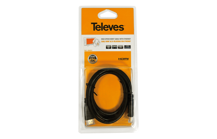 Kabel HDMI męski-męski 1,5m czarny (blister T1) | 494501 Televes