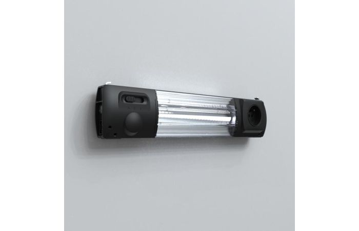 Lampa LED do szaf sterowniczych Eldoni 900lm z gniazdem sieciwym typu e 230V EL900DS-BF | EL900DS-BF Eldon