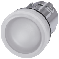 Lampka sygnalizacyjna 22mm, okrągła, metal błyszczący, biała gładka, SIRIUS ACT | 3SU1051-6AA60-0AA0 Siemens