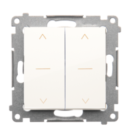 Łącznik roletowy podwójny trójpozycyjny 1-0-2 (moduł) 10 A, 250 V~, szybkozłącza, biały | DZW2N.01/11 Kontakt Simon