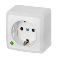 Gniazdo natynkowe pojedyncze z uziemieniem 2P+Z BERG | 3733-09 Elektro-Plast Nasielsk