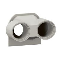 Przepust kablowy - 2 wejścia - IS020 szary, Nowe Plexo | 069670L Legrand