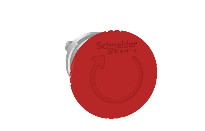 Napęd przycisku bezpieczeństwa czerwony przez obrót bez podświetlenia, Harmony XB4 | ZB4BS844 Schneider Electric