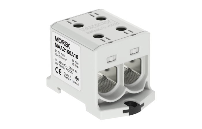 Zacisk uniwersalny, złączka OTL150-2 szara 2xAl/Cu 25-150mm2 1000V, MAA2150A10 | MAA2150A10 Morek