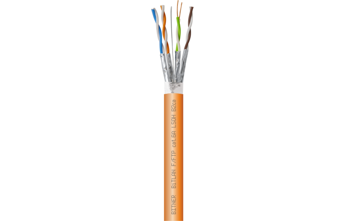 Kabel teleinformatyczny BITLAN F/FTP 4x2x23 AWG kat.6A 500 MHz LSOH B2ca B2ca-s1a,d1,a1 BĘBEN | TI0118 Bitner