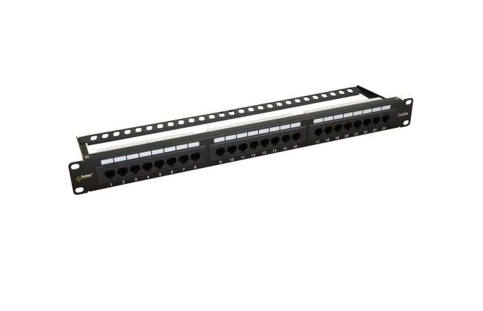 Patch panel RP-U24H5 24 porty / UTP / Cat5e 19”x1Ux120mm | RP-U24H5 Pulsar