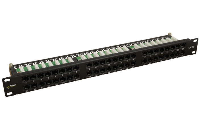 Patch Panel RP-U48V5 48 portów / UTP / Cat5e 19”x1Ux120mm | RP-U48V5 Pulsar