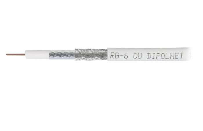 Przewód koncentryczny RG 6U 1,0/4,8 DIPOLNET 75 Ohm E1230_500 BĘBEN | E1230_500 Dipol