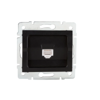 Gniazdo komputerowe pojedyncze RJ45Cat 6 Jack LOGI 02-1400-042 cm kolor czarny mat | 33594 Kanlux