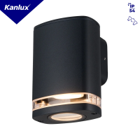 Oprawa elewacyjna ZEVI W EL 1GU10 B GU10 IP54 max 10W kolor czarny | 38884 Kanlux