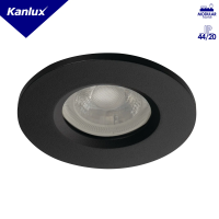 Oczko sufitowe TALU DSO-B Gx5,3/GU10 max 10W bez oprawki IP44 kolor czarny okrągłe | 39541 Kanlux