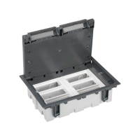 Puszka podłogowa KF, reg. 93-128mm, 12 x moduły K45, kolor szarym | KF1210/1 Kontakt Simon