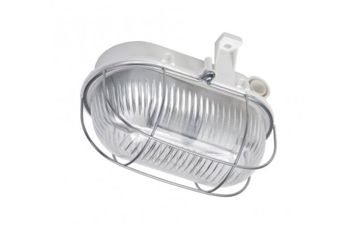 Oprawa kanałowa n/t Oval 60W E27 IP44 230V biały, simetal | 320170/EU Lena Lighting