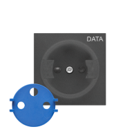 Pokrywa gniazda wtyczkowego pojedynczego z kluczem DATA do: SGZ1CM/ SGZ1M, Grafitowy mat Simon 55 | TGD1ZP/116 Kontakt Simon
