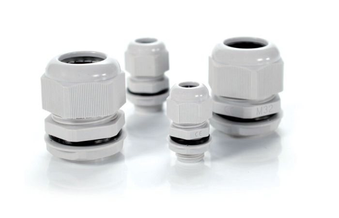 Dławica kablowa z gwintem metrycznym MG-32  IP68 jasnoszara (25szt) | MG-32 Trytyt
