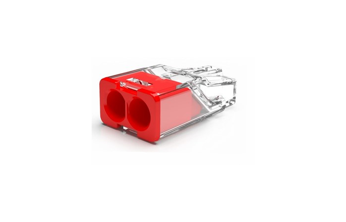 Szybkozłączka mini PC-212S, 2-torowa drut, 0,2-2,5mm2, 24A, 450V (opak=100szt) | PC-212S Trytyt