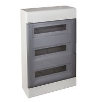 Rozdzielnica moduł. n/t SRn-54 3x18 610x420x110mm IP40 (N+PE) drzwi transp, biała (1/60szt) | 1.54 Elektro-Plast Opatówek