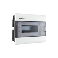 Rozdzielnica moduł. p/t SRp-8 1x8 190x228x94mm IP40 (N+PE) drzwi transp, biała (1/300szt) | 2.2 Elektro-Plast Opatówek