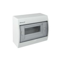 Rozdzielnica moduł. n/t RN-8 Fala 1x8 200x234x95mm IP40 (N+PE) drzwi transp,biała (1/300szt) | 7.2 Elektro-Plast Opatówek