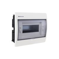 Rozdzielnica moduł. p/t RP-8 Fala 1x8 200x234x98mm IP40 (N+PE) drzwi transp, biała (1/300szt) | 8.2 Elektro-Plast Opatówek