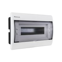 Rozdzielnica moduł. p/t RP-12 Fala 1x12 205x311x98mm IP40 (N+PE) drzwi transp, biała (1/240szt) | 8.3 Elektro-Plast Opatówek