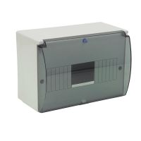 Rozdzielnica moduł. n/t RM-9S 1x7 200x140x110mm IP30 (N+PE) z szybką rewizyjną, szara (1szt) | 6.2A Elektro-Plast Opatówek